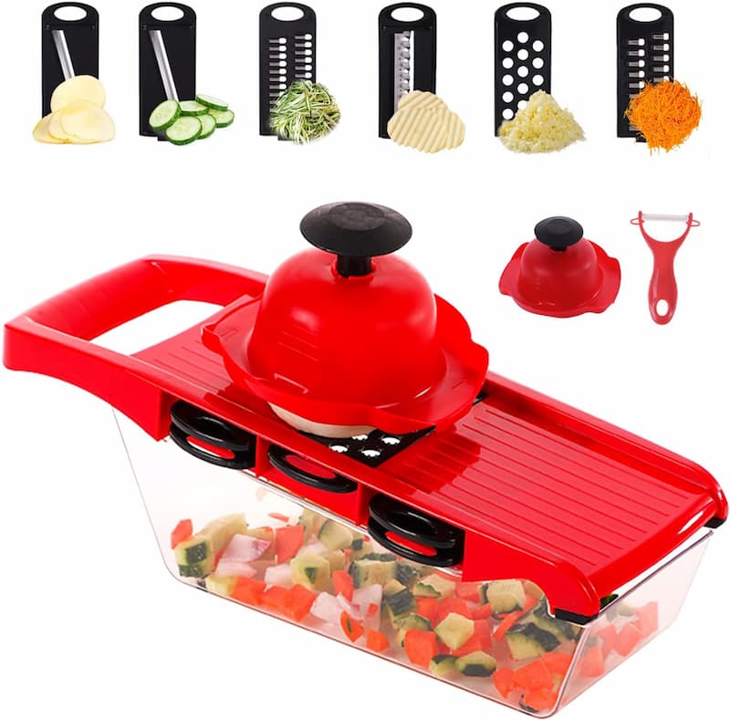 10-in-1 Mandoline Slicer Vegetable Cutter – Pink