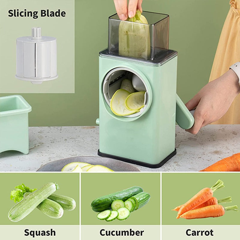 4-in-1 Multi-Function Vegetable Cutter & Slicer – Manual Chopper