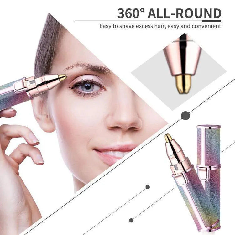 Rechargeable Eyebrow Trimmer for Women Pink Glitter