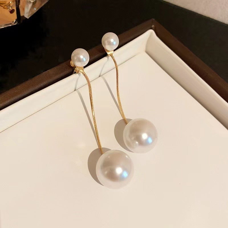 AWJ-157 Pearl Hanging Korean Earrings