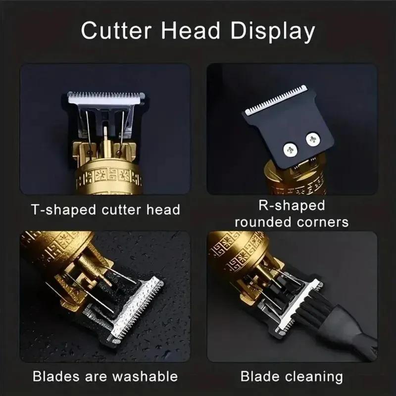 Premium Gold hair shaver with stainless steel blades