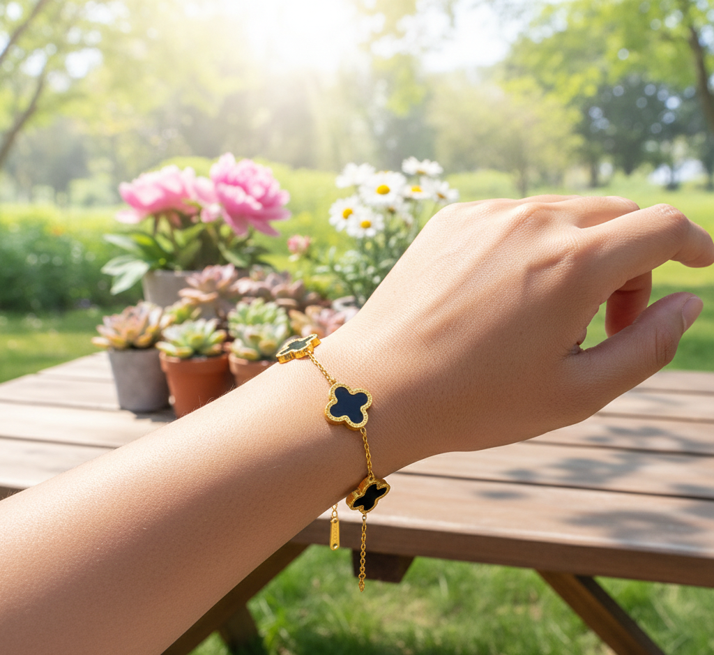 QXT-134 Clover Stainless Steel Bracelet
