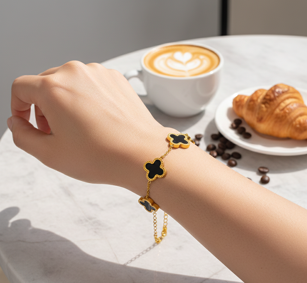 QXT-134 Clover Stainless Steel Bracelet