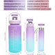 3 Piece Motivational Water Bottle Set BPA Free - Soraqo