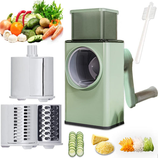 4-in-1 Multi-Function Vegetable Cutter & Slicer – Manual Chopper