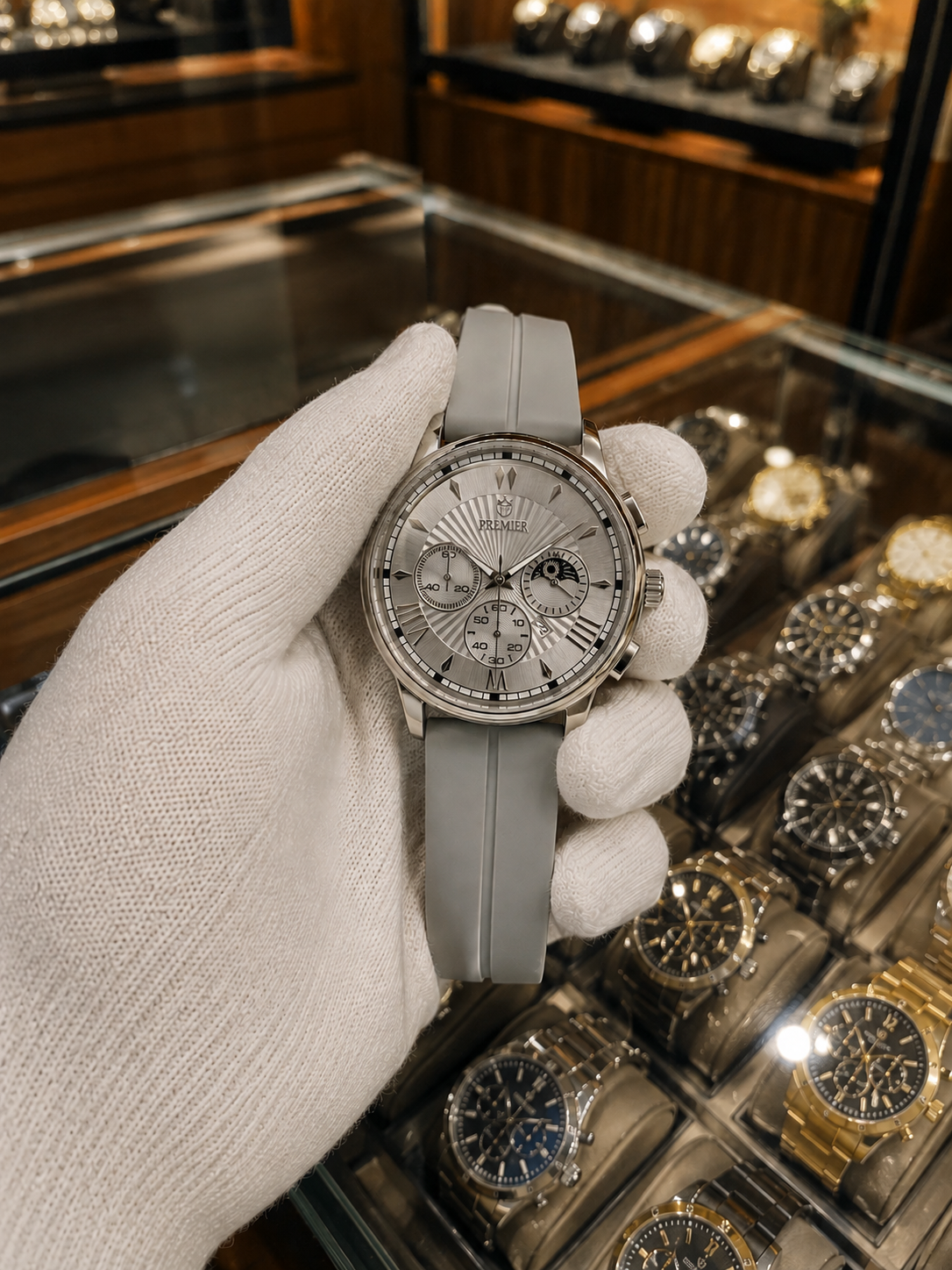 Luxury Silver Chronograph Men's Watch