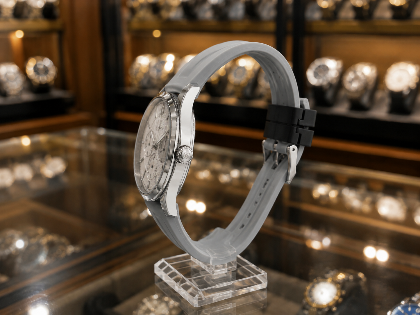 Luxury Silver Chronograph Men's Watch