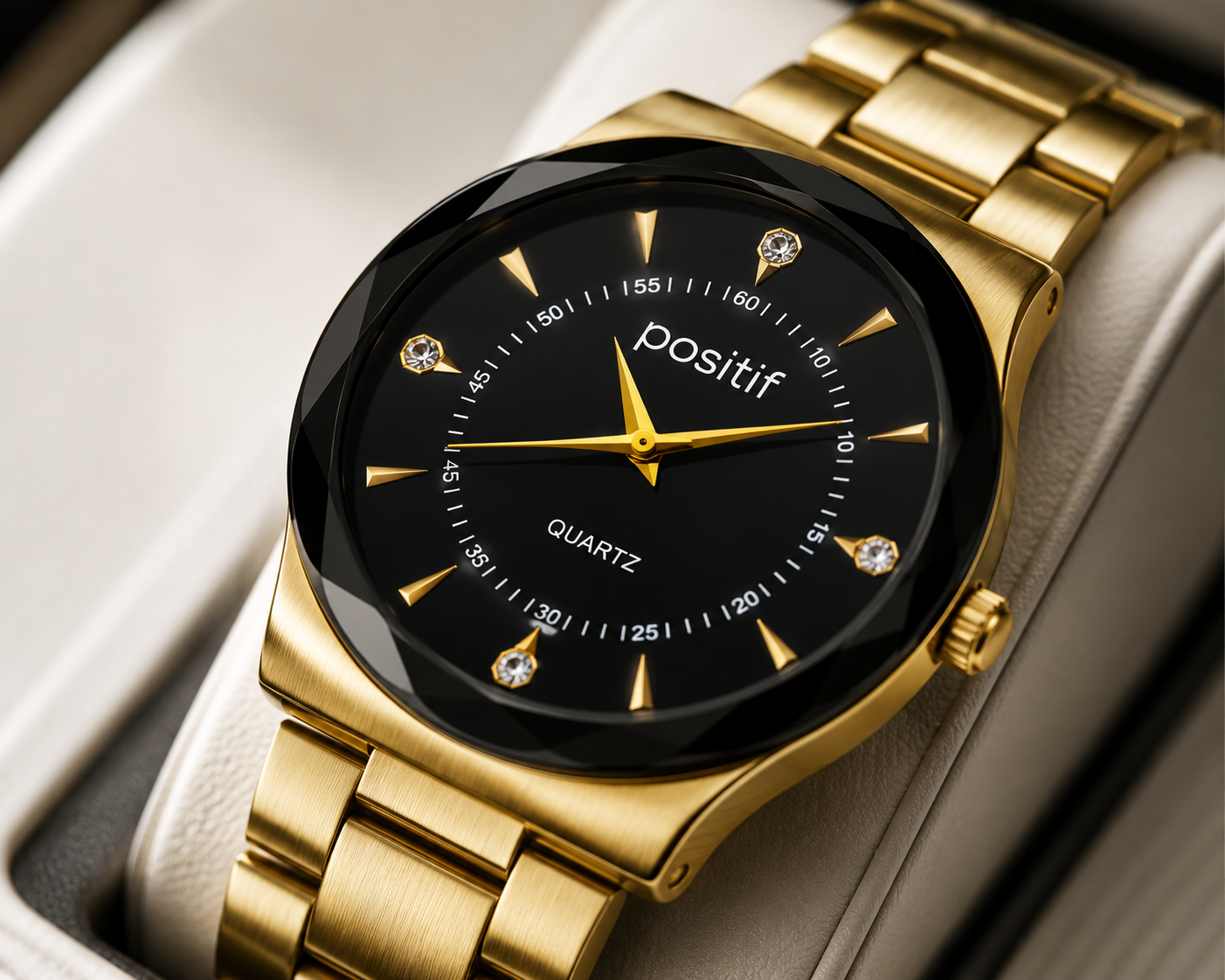 Gold Luxury Quartz Watch