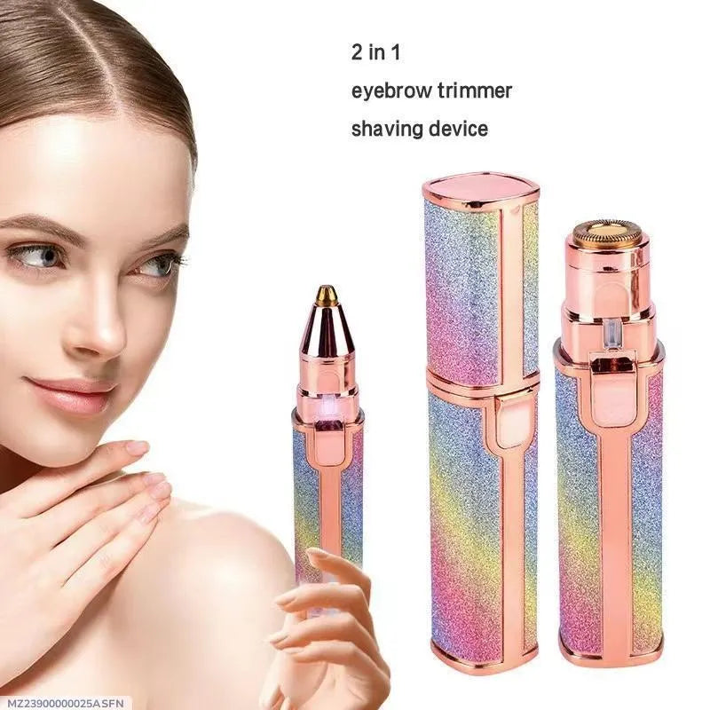 Rechargeable Eyebrow Trimmer for Women Pink Glitter