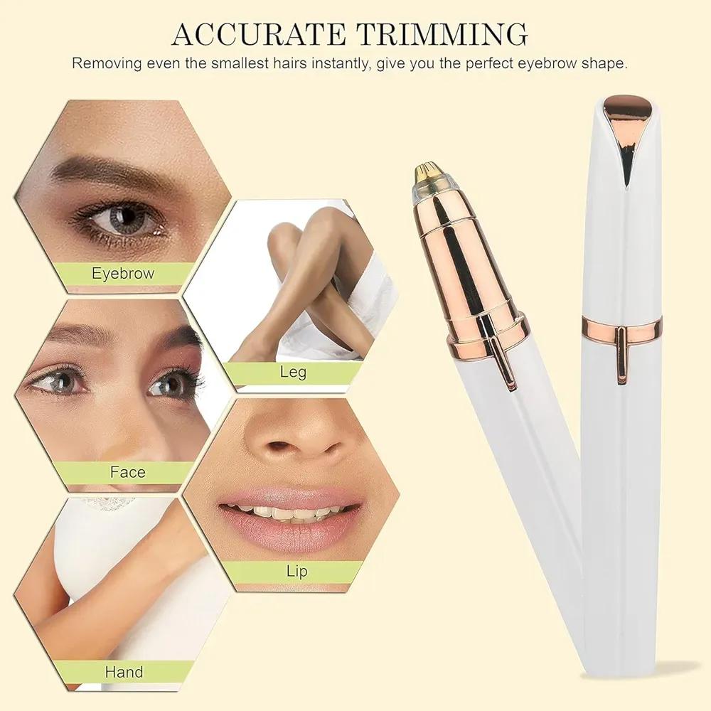 Rechargeable Eyebrow Trimmer with Cleaning Brushes
