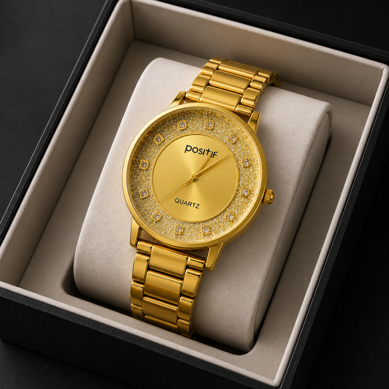 Positif Luxury Gold Quartz Watch