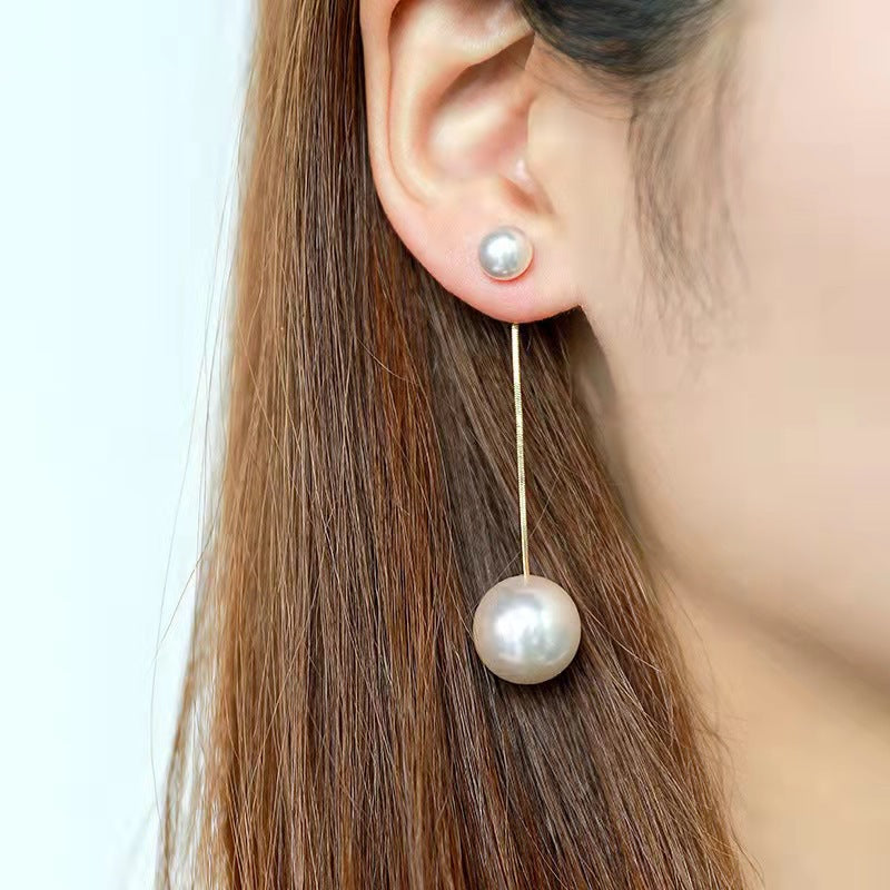 AWJ-157 Pearl Hanging Korean Earrings