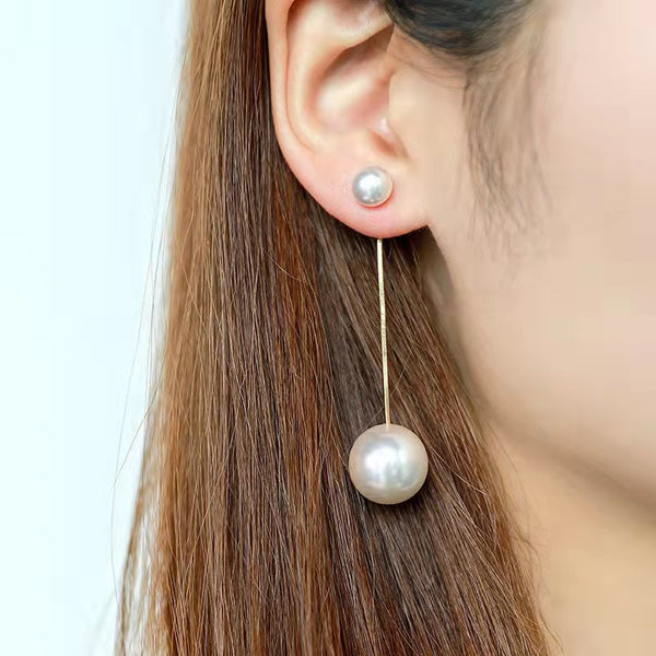 AWJ-157 Pearl Hanging Korean Earrings