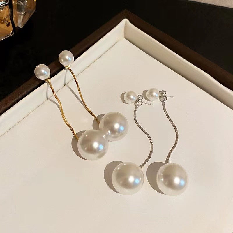 AWJ-157 Pearl Hanging Korean Earrings