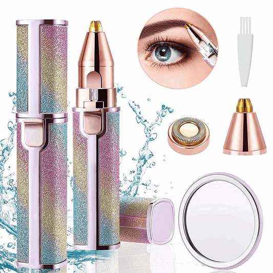 2-in-1 Electric Eyebrow Trimmer and Facial Hair Shaver for Women
