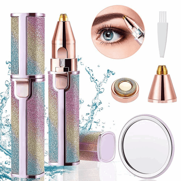 2-in-1 Electric Eyebrow Trimmer and Facial Hair Shaver for Women