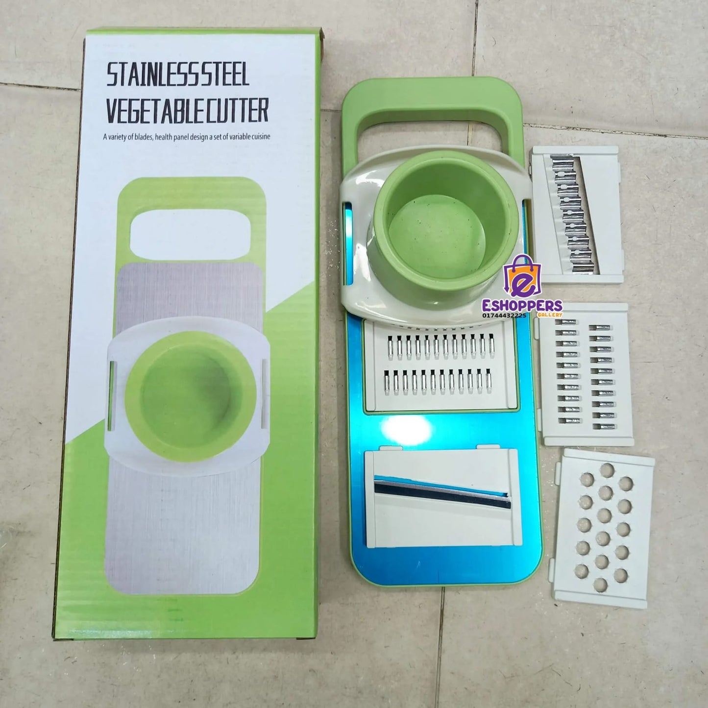 Multifunctional Mandoline Vegetable Cutter – 5 Blade Slicer Set