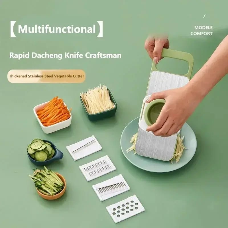 Multifunctional Mandoline Vegetable Cutter – 5 Blade Slicer Set