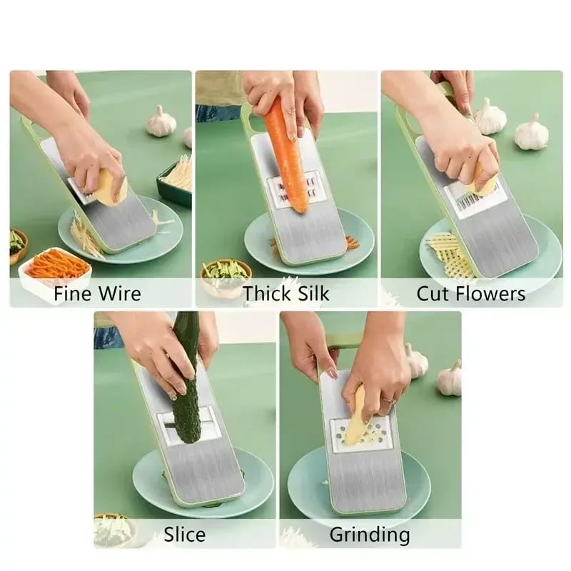 Multifunctional Mandoline Vegetable Cutter – 5 Blade Slicer Set