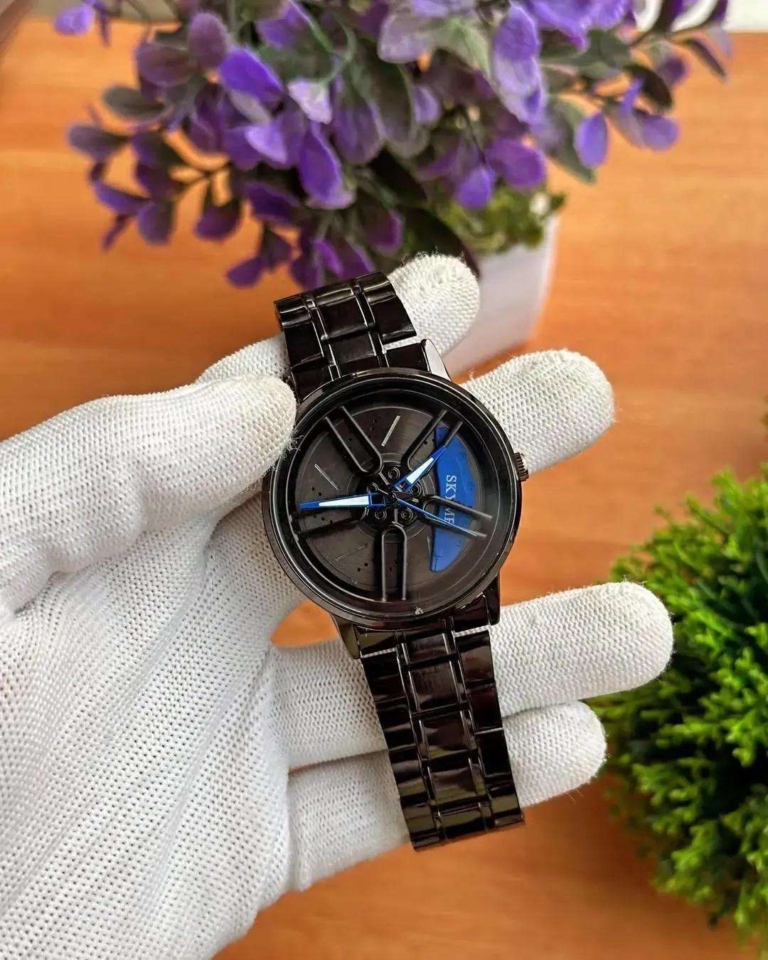 men's stainless steel chronograph watch