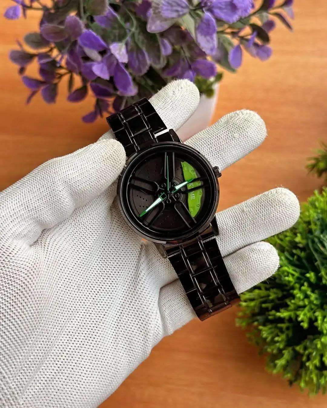 men's stainless steel chronograph watch