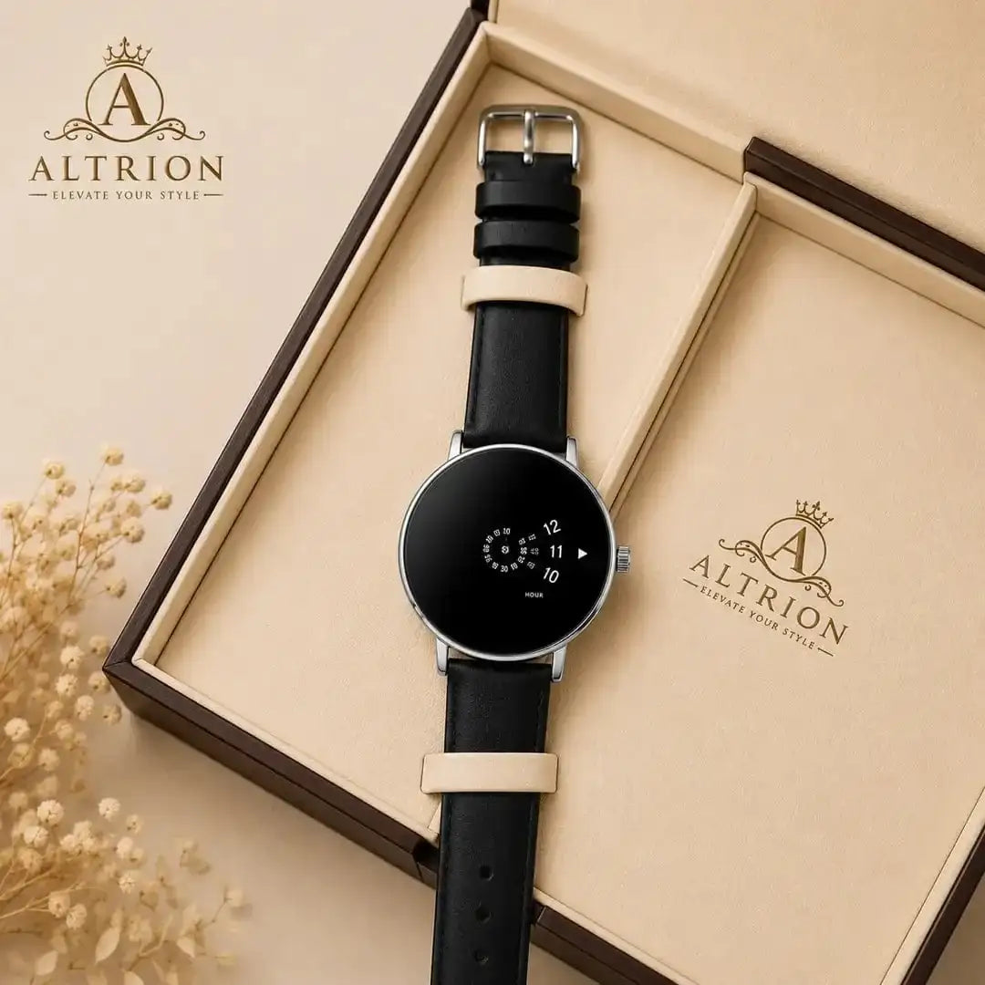 Minimalist Black Leather Watch