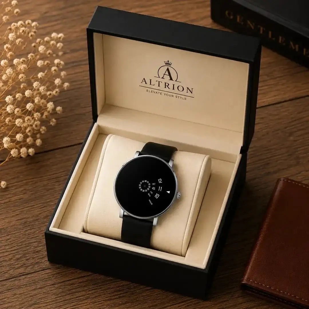 Minimalist Black Leather Watch