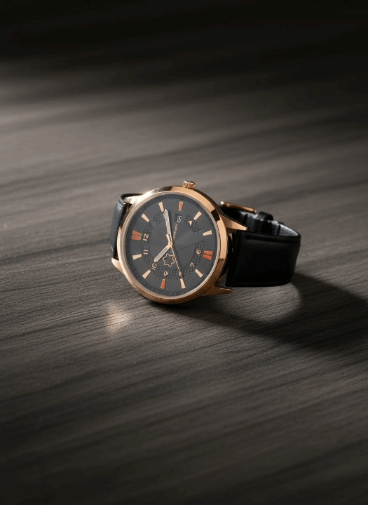 MontBlanc 0817A Black Leather Watch