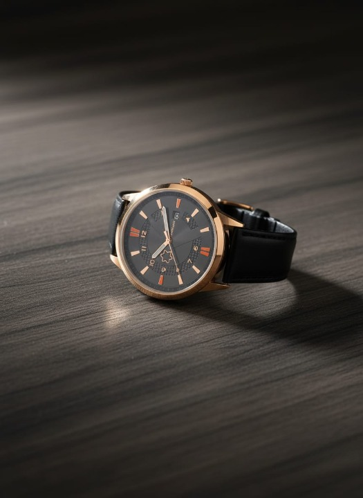 MontBlanc 0817A Black Leather Watch