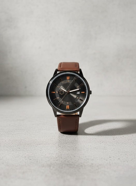 MontBlanc 0817A Black Leather Watch