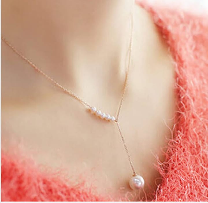 Silver Clavicle Pendant Necklace