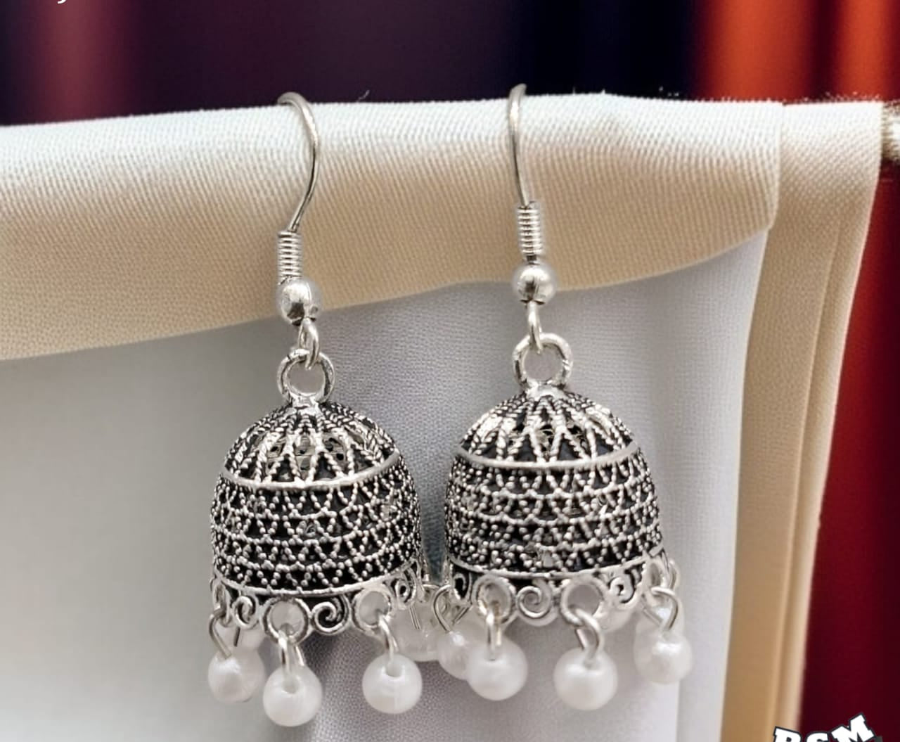 Silver Indian Jhumka Earrings